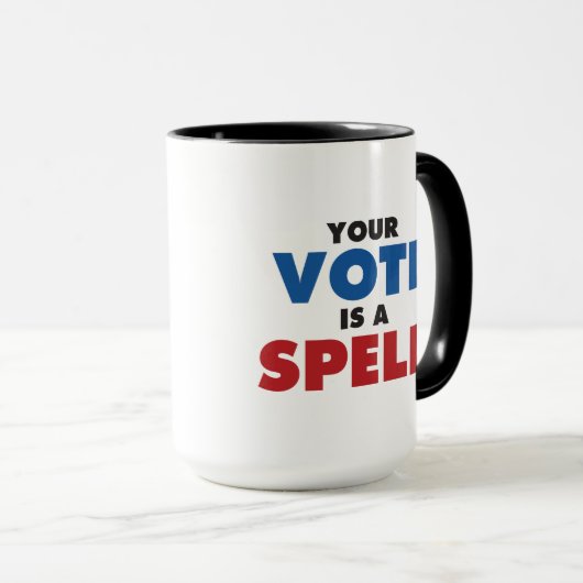 Getuigen stemmen! Uw stem is een Mok van de Spell (Voorkant rechts)