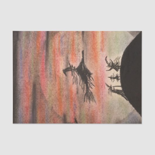 Getuigen vieren een volle maan tijdens Halloween Tissuepapier (Voorkant)