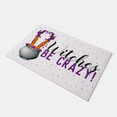 Getuigen zijn knappe heks Cauldron Paarse Hallowee Deurmat (Schuin)