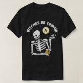 Getuigen zijn Trippin Funny Halloween Skeleton en T-shirt (Design voorkant)
