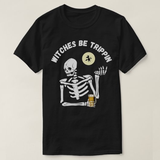 Getuigen zijn Trippin Funny Halloween Skeleton en  T-shirt (Design voorkant)