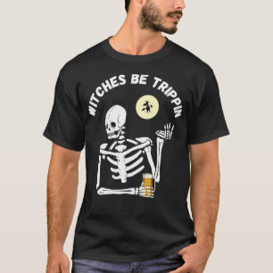 Getuigen zijn Trippin Funny Halloween Skeleton en  T-shirt