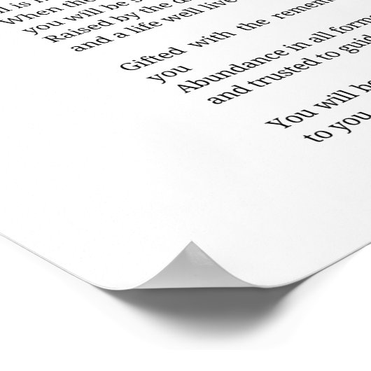 Getuigenis tempo setter leven aanmoediging gedicht poster (Hoek)