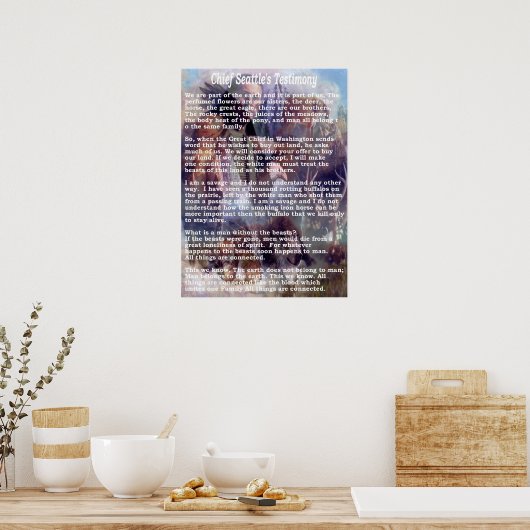 getuigenis van de hoofden van de gevechten poster (Keuken)