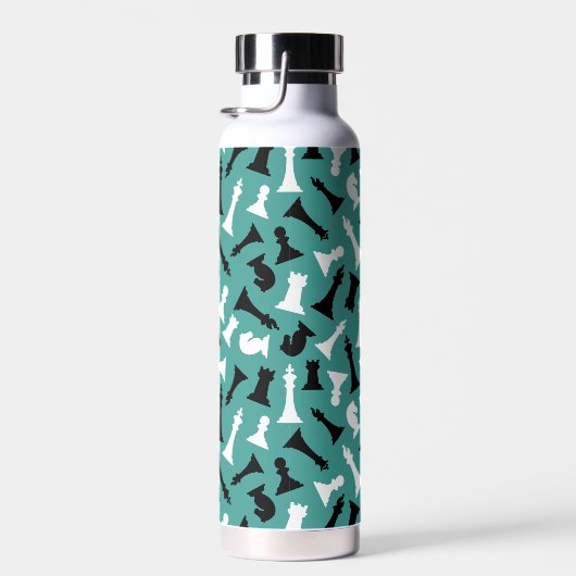 Getukte schaakstukken met kopervacuüm waterfles (Rechts)