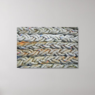 Getwiste getijden Nautisch touw Canvas Afdruk