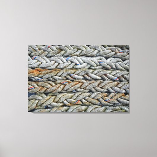 Getwiste getijden Nautisch touw Canvas Afdruk (Voorkant)