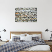 Getwiste getijden Nautisch touw Canvas Afdruk (Insitu (Slaapkamer))