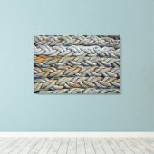 Getwiste getijden Nautisch touw Canvas Afdruk (Insitu (Houten vloer))