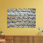 Getwiste getijden Nautisch touw Canvas Afdruk (Insitu (Woonkamer))