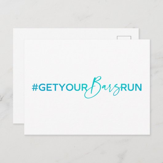 #GetYourBarsRun - Briefkaart (Voorkant / Achterkant)