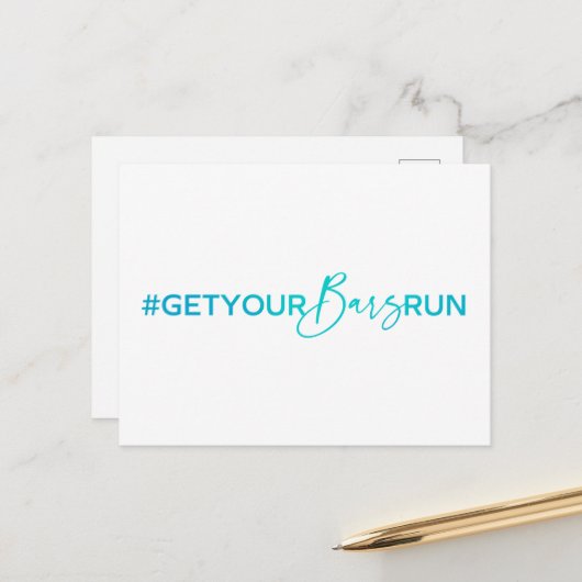 #GetYourBarsRun - Briefkaart (Voorkant / Achterkant in situ)