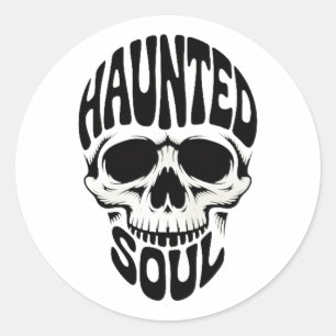Getypte Bezeten Ziel Schedel Ronde Sticker