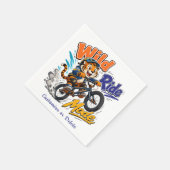 Getypte BMX-fiets Feest met Naam Servet (Hoek)