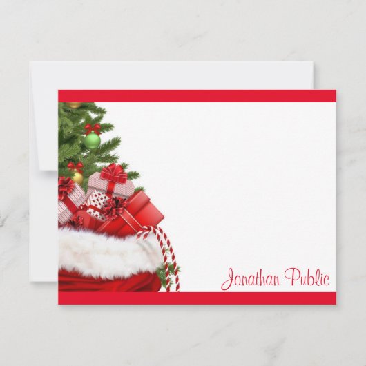 Getypte Monogram Kerst Sjabloon Persoonlijk (Voorkant)