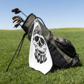 Getypte schedel met bezeten ziel golfhanddoek (Groen)