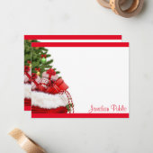 Getypte Sjabloon voor kerstmis met monogram op maa (Voorkant / Achterkant in situ)