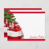 Getypte Sjabloon voor kerstmis met monogram op maa (Voorkant / Achterkant)