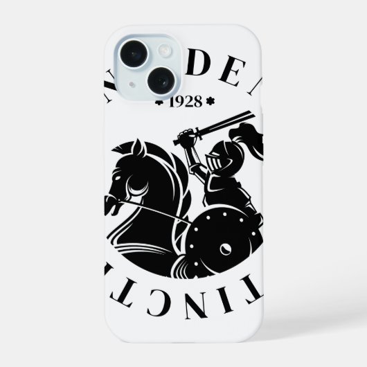GEUEE Vintage Knight Serie iPhone 15 Case (Achterkant)