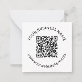 Geüpload QR-code sjabloon met bewerkbare tekst (Voorkant)