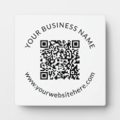 Geüpload QR-code sjabloon met bewerkbare tekst Fotoplaat (Voorkant)