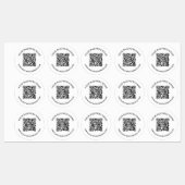 Geüpload QR-code sjabloon met bewerkbare tekst Labels (Vel)