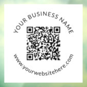 Geüpload QR-code sjabloon met bewerkbare tekst Raamsticker (Vel 3)