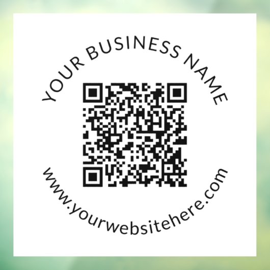Geüpload QR-code sjabloon met bewerkbare tekst Raamsticker (Vel 3)