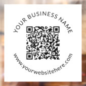 Geüpload QR-code sjabloon met bewerkbare tekst Raamsticker (Vel 2)