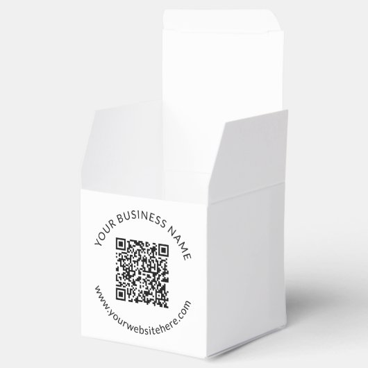 Geüpload sjabloon voor QR-code met bewerkbare teks Bedankdoosjes (Geopend)