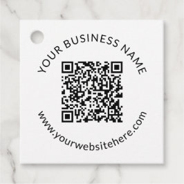 Geüpload sjabloon voor QR-code met bewerkbare teks Bedankjes Labels