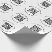 Geüpload sjabloon voor QR-code met bewerkbare teks Cadeaupapier (Hoek)