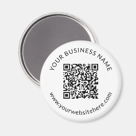 Geüpload sjabloon voor QR-code met bewerkbare teks Magneet