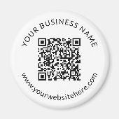 Geüpload sjabloon voor QR-code met bewerkbare teks Magneet (Voorkant)