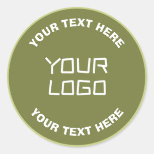 Geüploade Logo of ontwerp & bewerkbare tekst Elke  Ronde Sticker