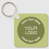 Geüploade Logo of ontwerp & bewerkbare tekst Elke Sleutelhanger (Voorkant)