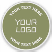 Geüploade Logo of ontwerp & bewerkbare tekst Elke  Sticker (Voorkant)