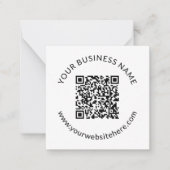 Geüploade QR-code Sjabloon met bewerkbare tekst (Voorkant)