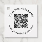 Geüploade QR-code Sjabloon met bewerkbare tekst Bedankjes Labels (Voorkant)