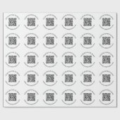 Geüploade QR-code Sjabloon met bewerkbare tekst Cadeaupapier (Vlak)