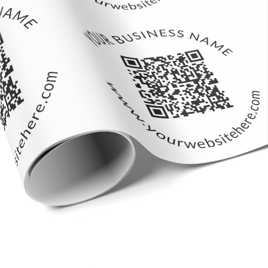 Geüploade QR-code Sjabloon met bewerkbare tekst Cadeaupapier (Rol Hoek)