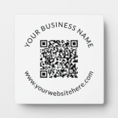 Geüploade QR-code Sjabloon met bewerkbare tekst Fotoplaat (Voorkant)