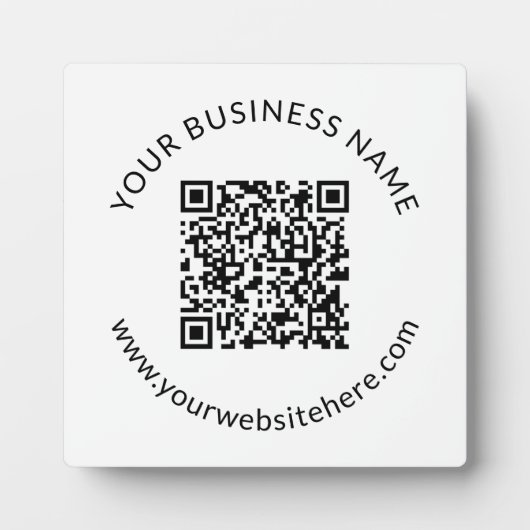 Geüploade QR-code Sjabloon met bewerkbare tekst Fotoplaat (Voorkant)