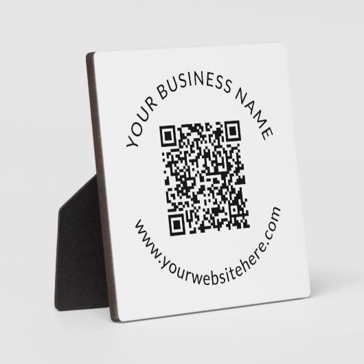 Geüploade QR-code Sjabloon met bewerkbare tekst Fotoplaat (Voorkant)