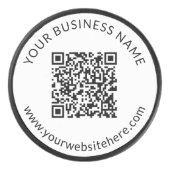 Geüploade QR-code Sjabloon met bewerkbare tekst Hockey Puck (Voorkant)