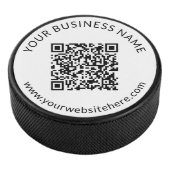 Geüploade QR-code Sjabloon met bewerkbare tekst Hockey Puck (3/4)