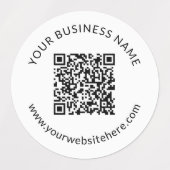 Geüploade QR-code Sjabloon met bewerkbare tekst Labels (Design 1)