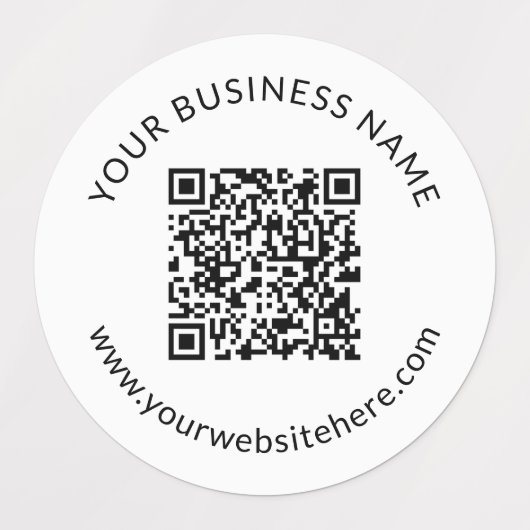 Geüploade QR-code Sjabloon met bewerkbare tekst Labels (Design 1)