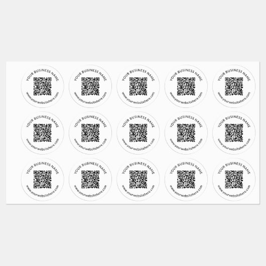 Geüploade QR-code Sjabloon met bewerkbare tekst Labels (Vel)