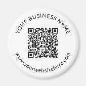 Geüploade QR-code Sjabloon met bewerkbare tekst Magneet (Voorkant)